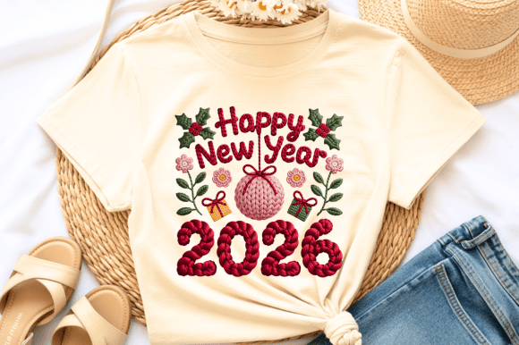 2026 Happy New Year Knitted Embroidery Review