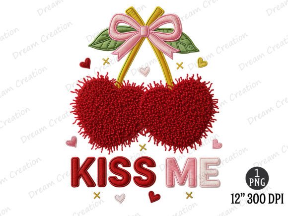Kiss Me Embroidery Png, Valentine s PNG Review